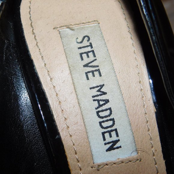 Steve Madden JAAGG Leather Black/ Leopard pumps size 6 - Picture 8 of 11